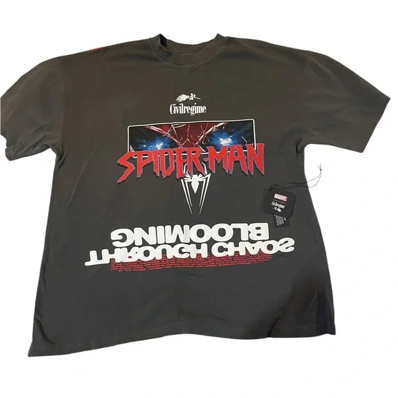 Civil Regime X Marvel Spider-Man Graphic Tee - Black - Picture 1 of 11